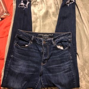 12 extra long high rise American eagle jeans